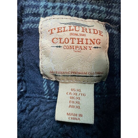 Telluride Clothing Company Men's Flannel Shacket Plaid Size XL Multi Heavyweight - Picture 3 of 12